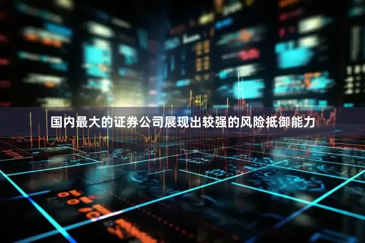 国内最大的证券公司展现出较强的风险抵御能力