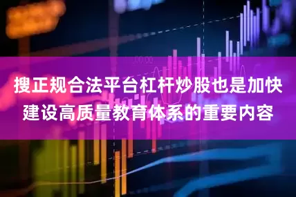搜正规合法平台杠杆炒股也是加快建设高质量教育体系的重要内容